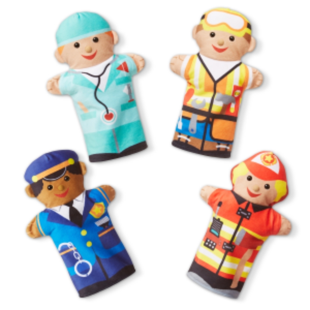 EUC Melissa and Doug Jolly Helpers Hand Puppets
